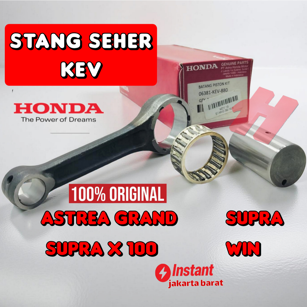 ORIGINAL STANG SEHER KODE KEV STANG PISTON HONDA SUPRA ,SUPRA X LAMA ,GRAND ,ASTREA ,WIN ,PRIMA