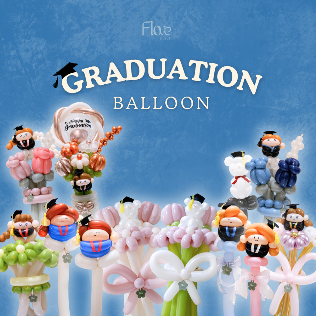 BALON GRADUATION BOUQET BANDUNG / Bunga Balon Wisuda / Hadiah Kelulusan / Balloon Twist