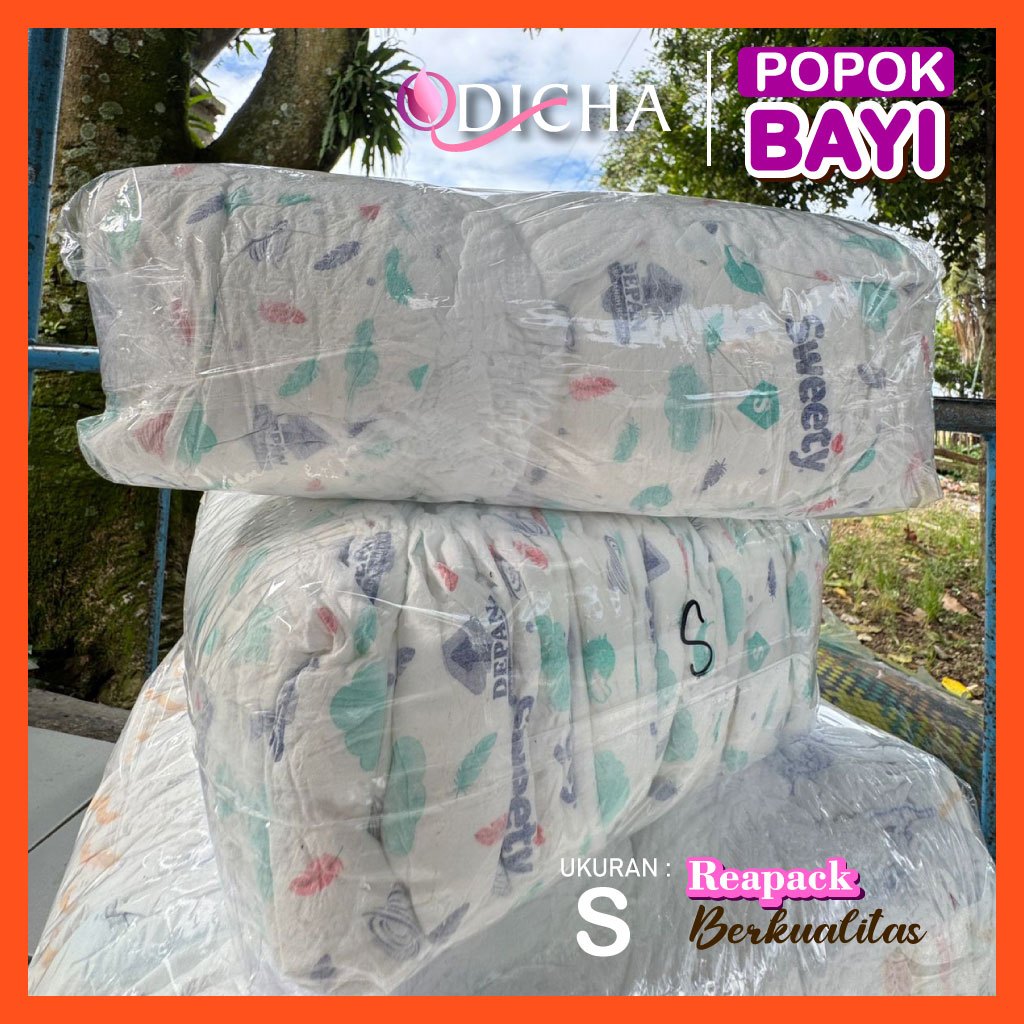 Popok bayi murah repack curah | Pempers ukuran S isi 50 pcs merk random hemat berkualitas