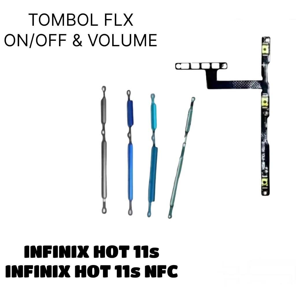 tombol on off infinix hot 11s / hot 11s NFC original pengganti tombol power volume dan tombol luar f