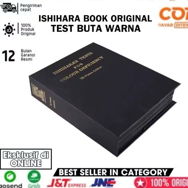 Buku Tes Buta Warna | Ishihara 38 Plates | Original Japan Paper