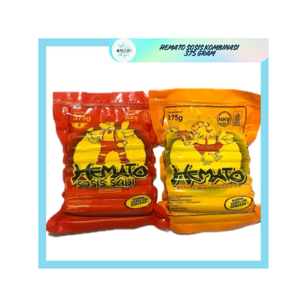 Hemato Sosis Sapi & Sosis Ayam kombinasi 375 gram Makanan Frozen Food
