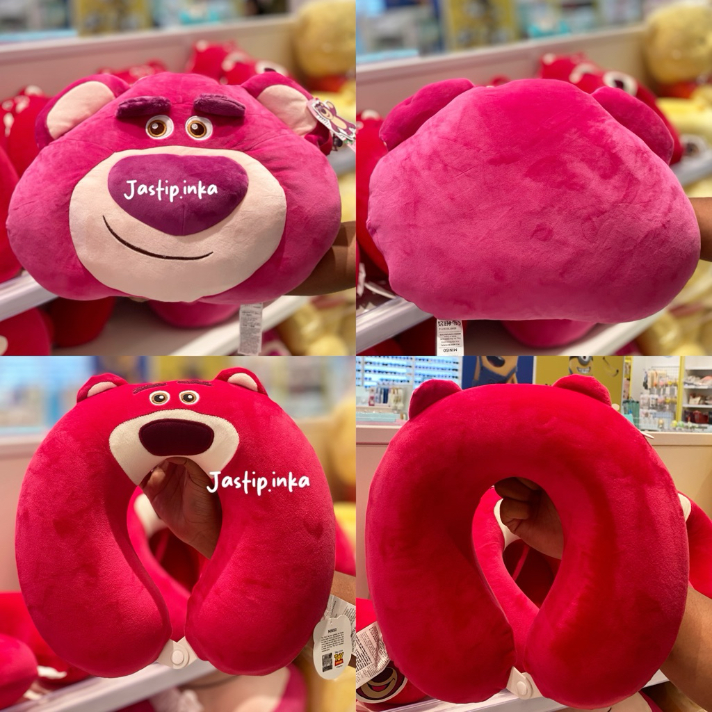 Miniso x Toy story lotso - Bantal kepala dan bantal leher lotso
