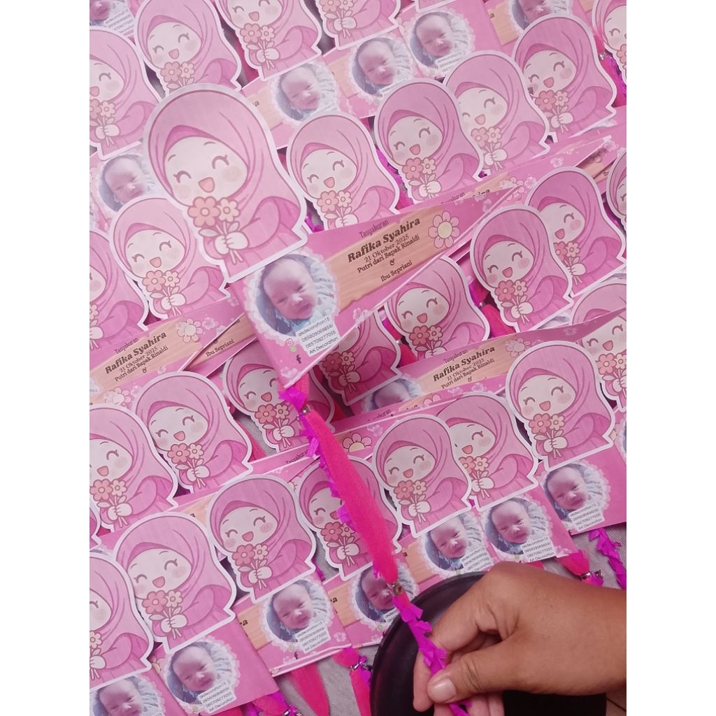 bendera Tasyakuran Aqiqah grosir karakter lucu