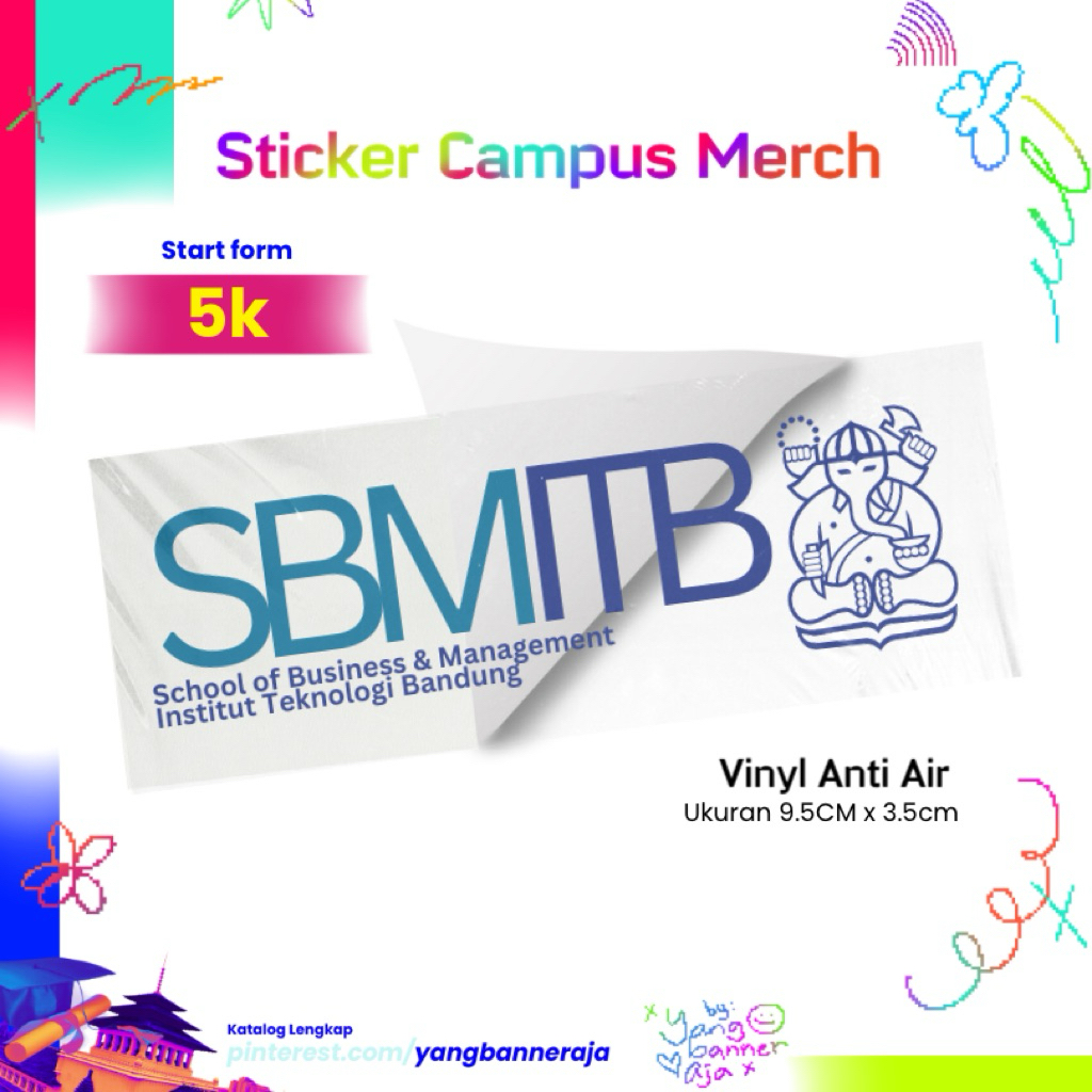 [SEMUA JURUSAN] STICKER TRANSPARAN KAMPUS INSTITUT TEKNOLOGI BANDUNG SBM SITH FSRD FMIPA FTTM SF