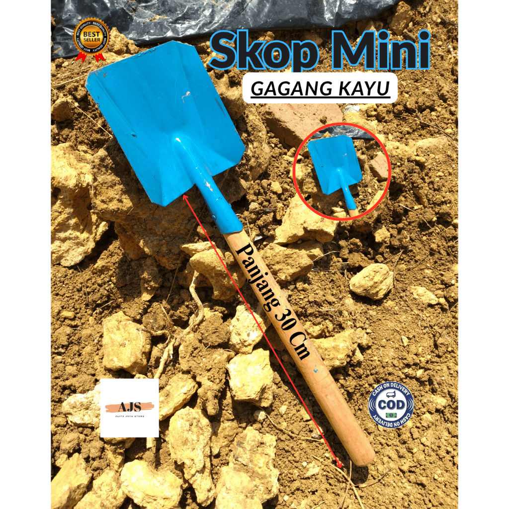 Sekop Taman/Sekop Cangkul Tanah/Sekop Tanaman Bunga Dengan Gagang Kayu