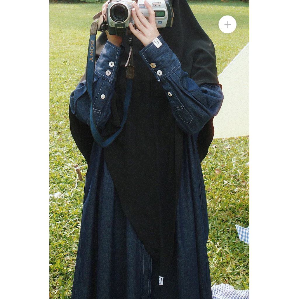 NWT Kemejabaya Denim by Elmadina Abaya size x-xs