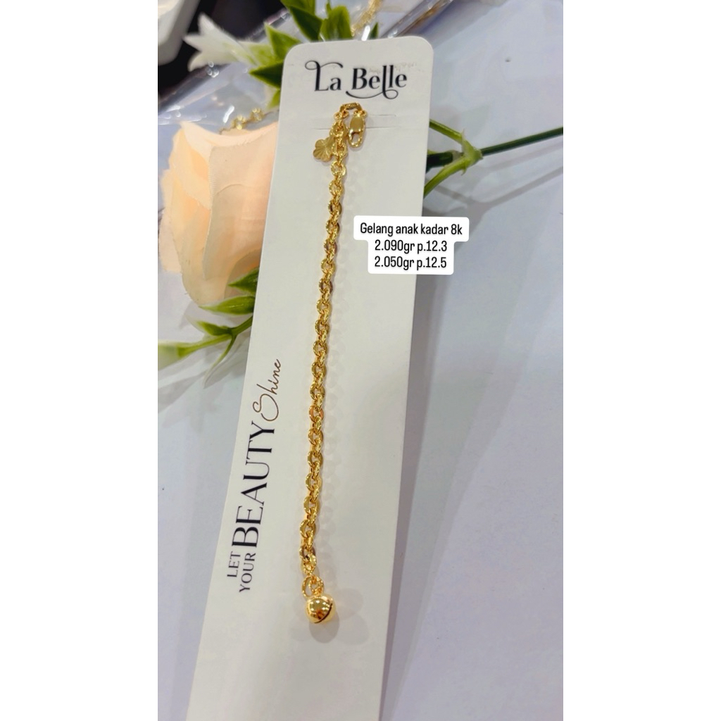 gelang anak emas kadar 375%