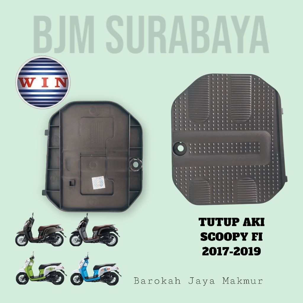 BJM SURABAYA - Tutup Aki Scoopy Fi Esp 2017 2018 2019 WIN | cover accu | motor honda ban donat ring 