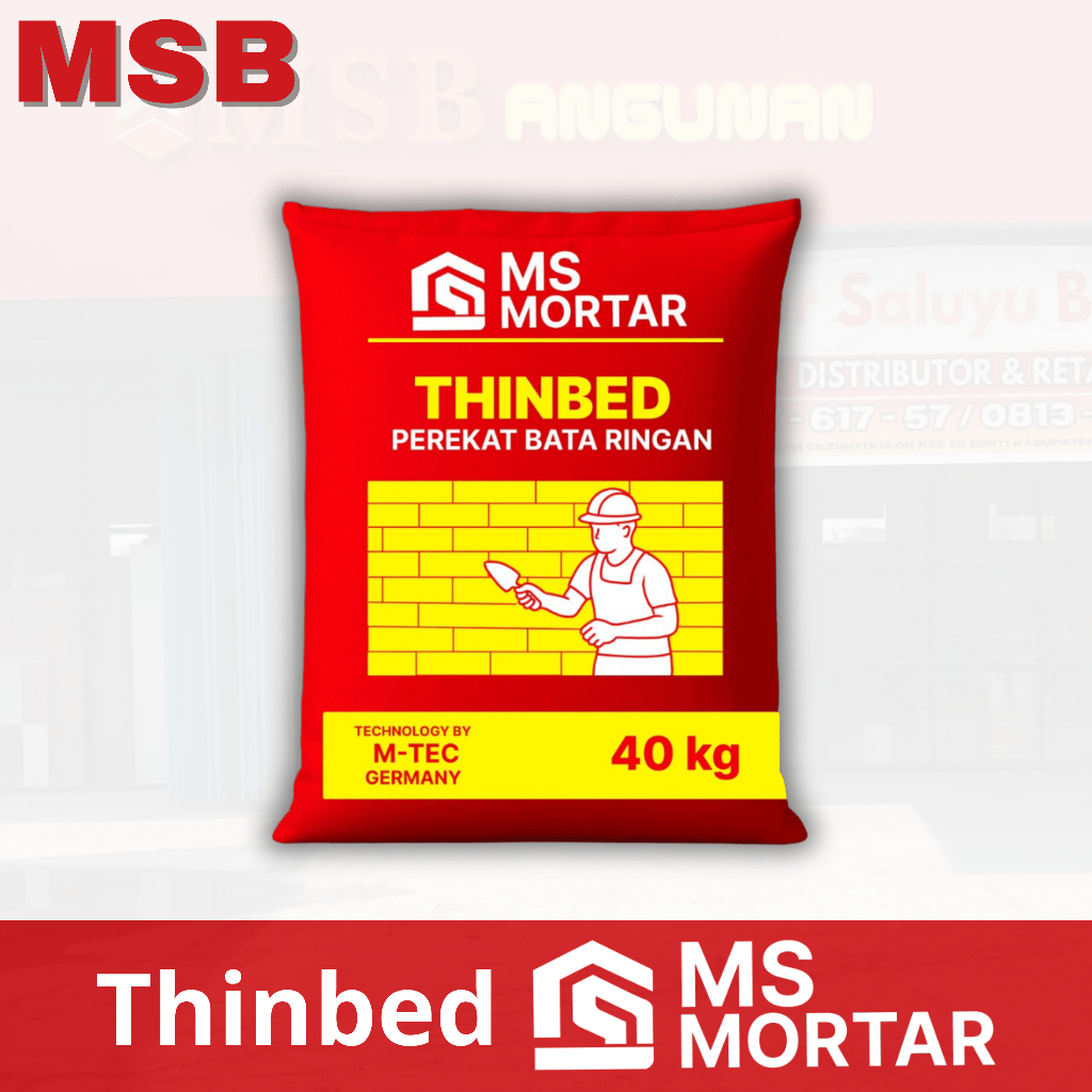 MS Mortar/Perekat Bata Ringan 40kg/Bandung/Murah
