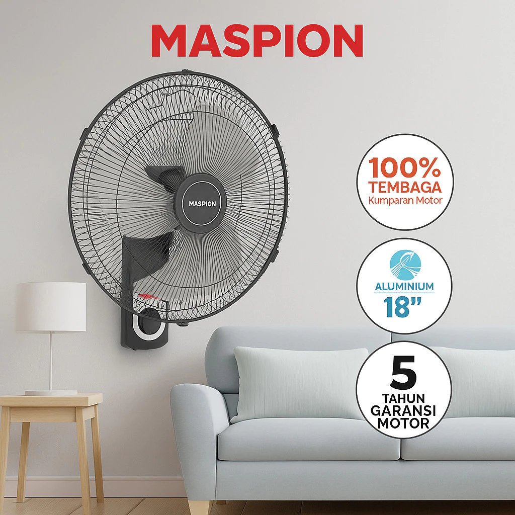 Sekai Kipas Angin Dinding 18 Inch 3 Kecepatan KIPAS ANGIN DINDING ALUMINIUM/ PW1809W
