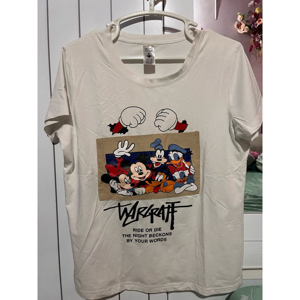 preloved kaos putih kartun