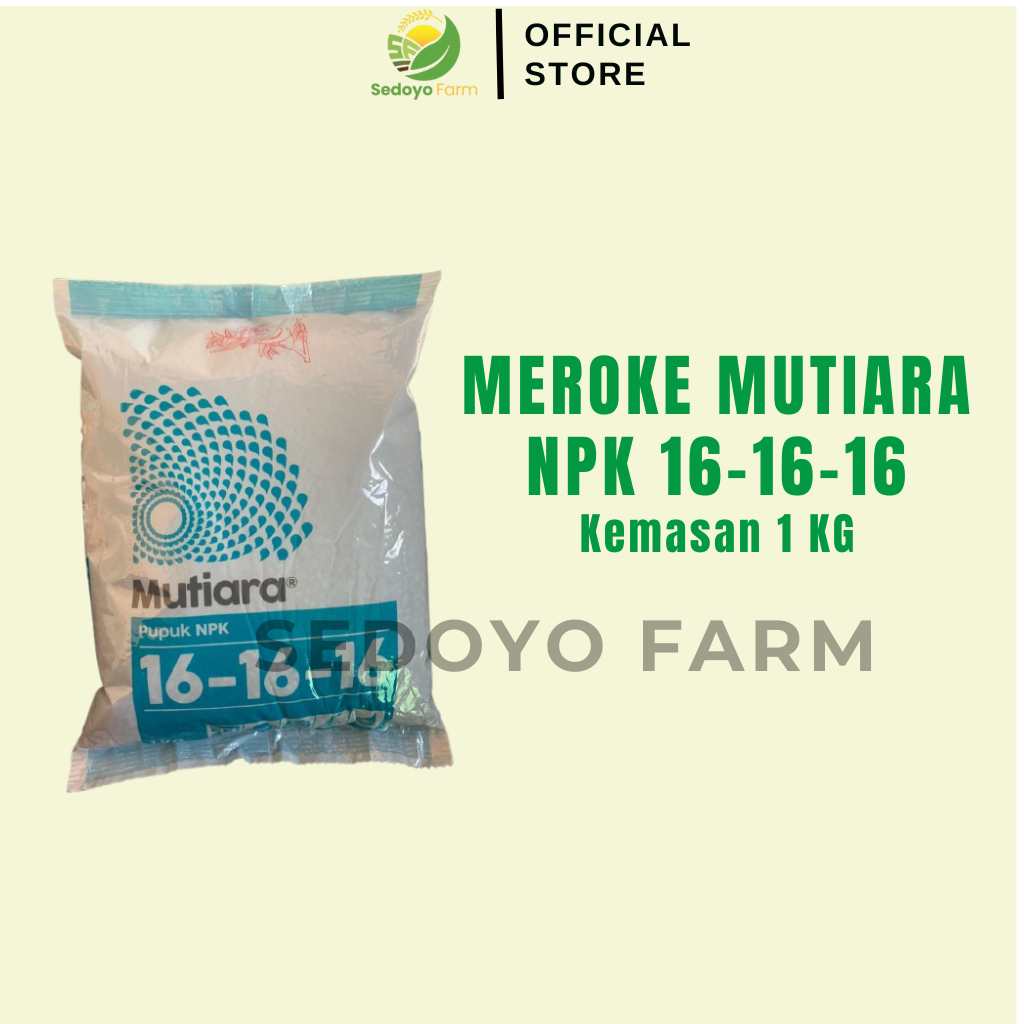 Pupuk NPK Mutiara 161616 1 kg Ori Asli