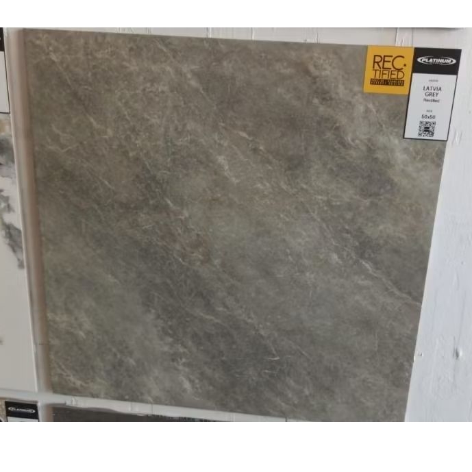 Keramik 50x50 Platinum Latvia Grey  - Kilat Cutting Medan