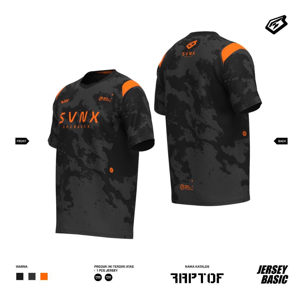 JERSEY PENDEK BASIC / JERSEY CREW / JERSEY KRU SVNX RAPTOR SERIES