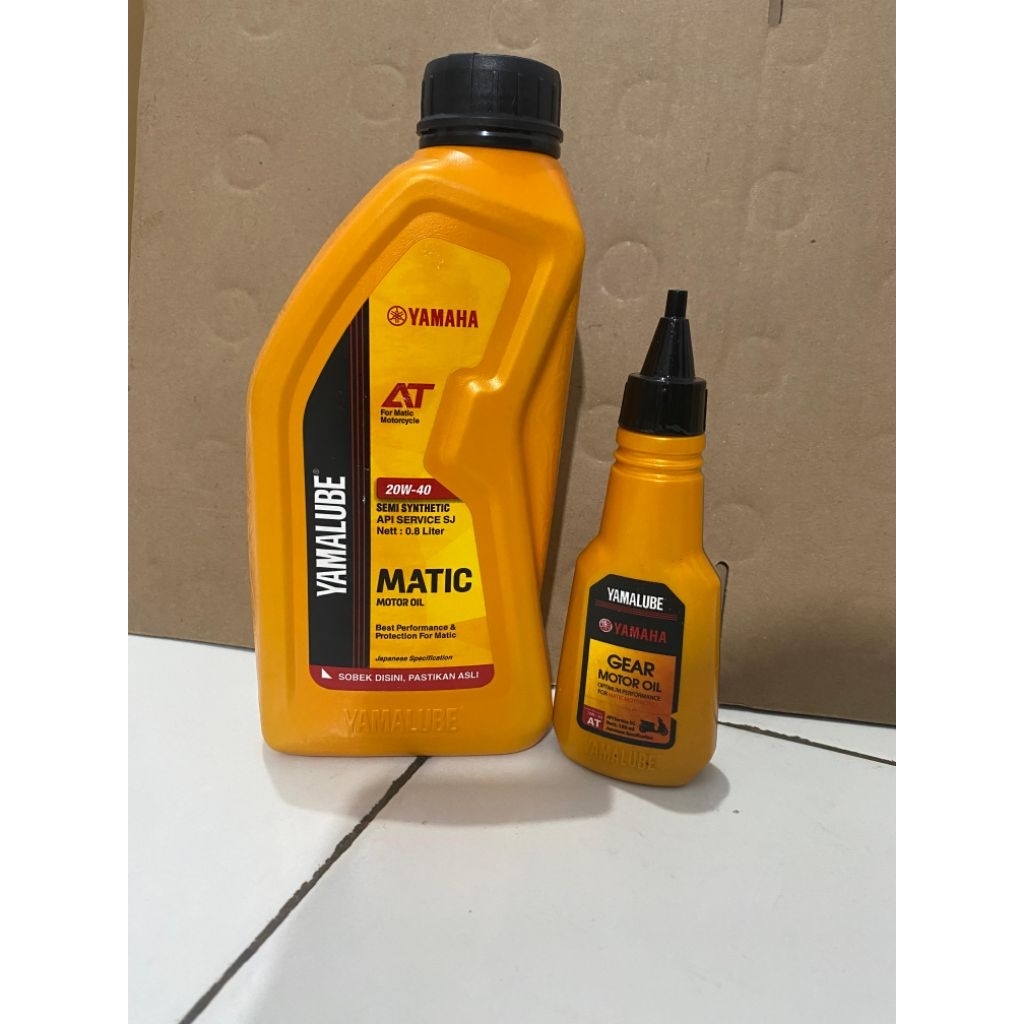 oli yamalube matic 800ml + oli gear sepaket 2 produk oli motor mio, fino xride / soul gt / mio smile