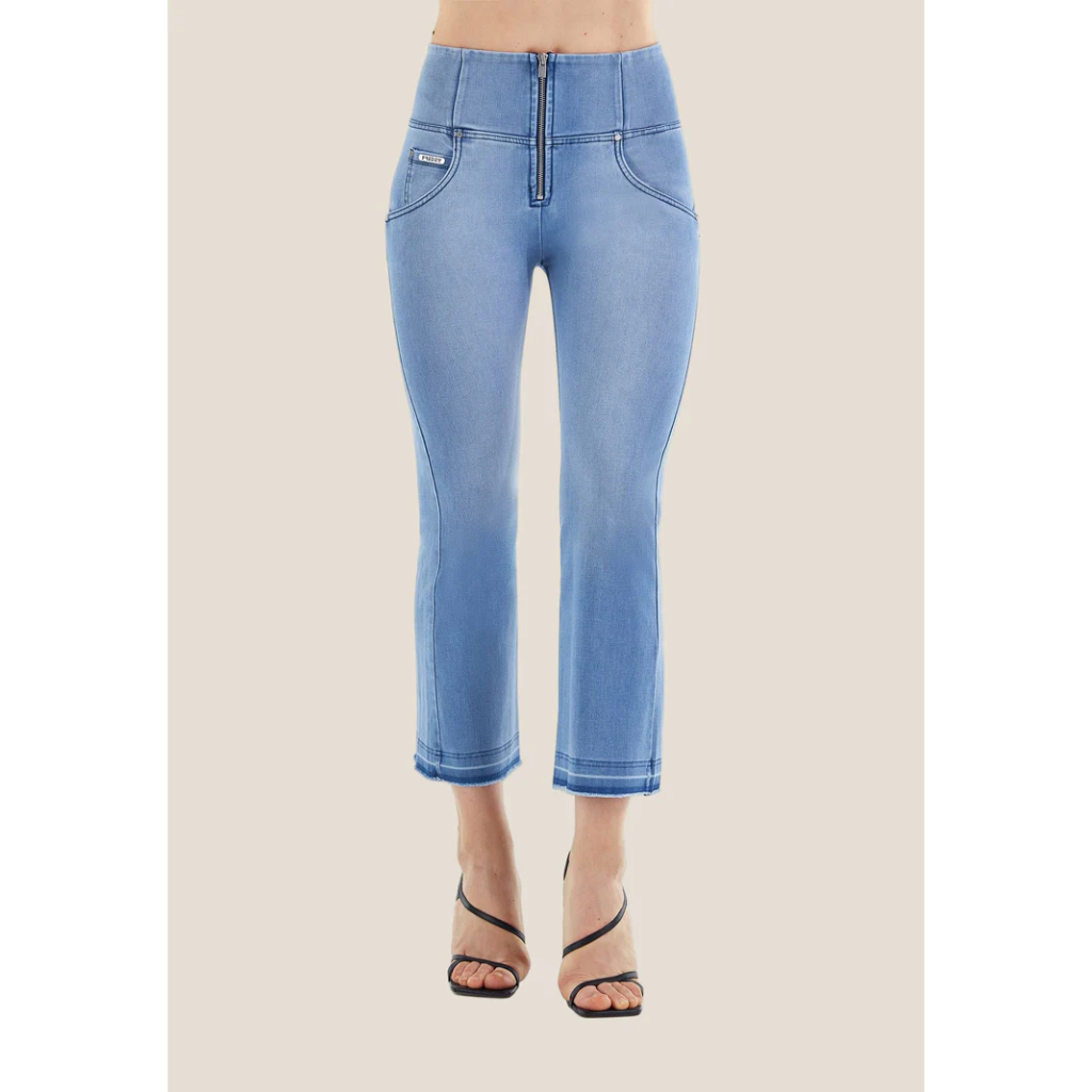 Pants WR.UP Denim Jeans High Waist 7/8 Blue celana panjang branded wanita