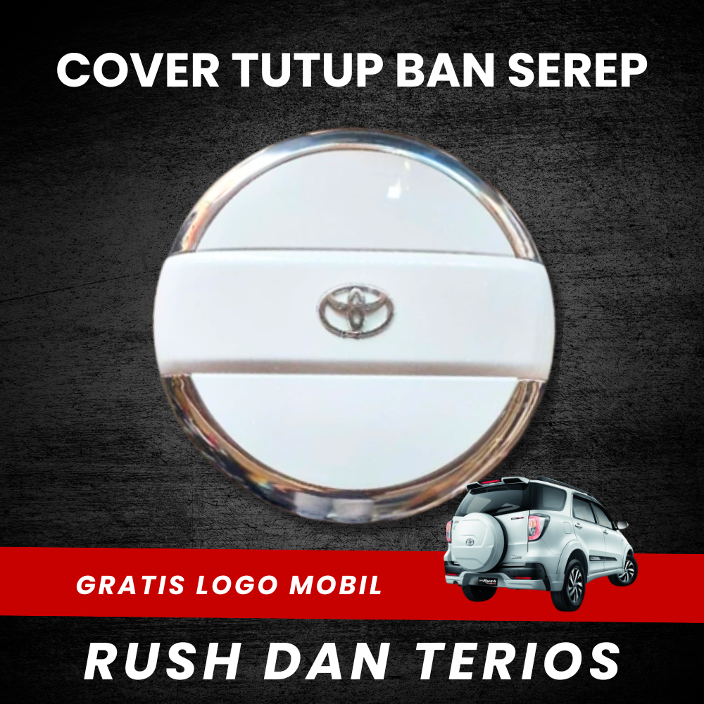 Tutup Ban Serep Rush Terios Original  -  Penutup Cover Sarung Ban Serep Lama Lengkap Logo Arfa Motor