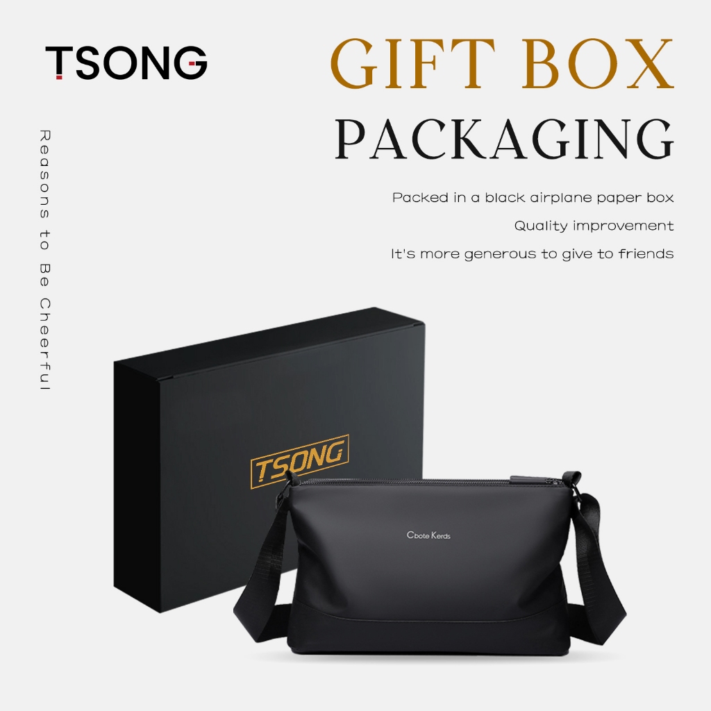 Handbag Pria Premium Original Branded Tas Selempang Messenger Bag Eksklusif dengan Kotak Kado Gaya B