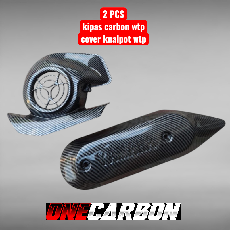 KIPAS FAZZIO CARBON DAN TUTUP KNALPOT FAZZIO CARBON 2 PCS Fazzio carbon wtp kipas Fazzio carbon cove