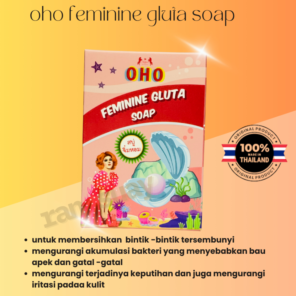 OHO FEMININE GLUTA SOAP ORIGINAL THAILAND / SABUN KEWANITAAN