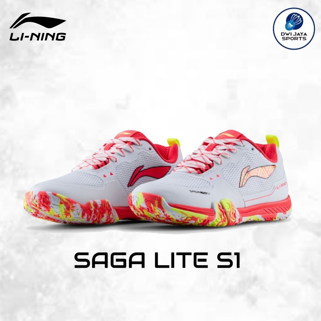 Sepatu Badminton Lining SAGA LITE S1 | Sepatu Lining Saga Lite S1 Putih | Lining SagaLite S1