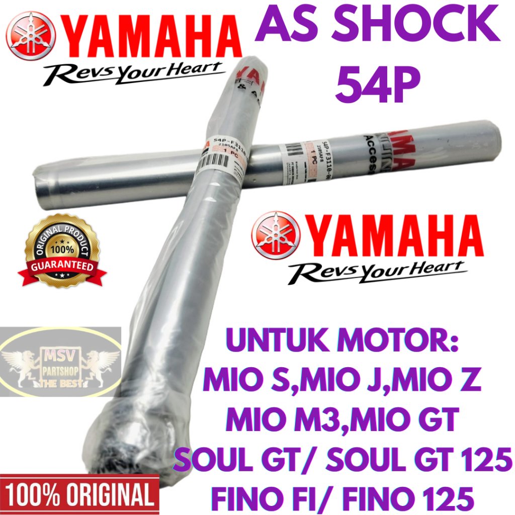 ORI AS SHOCK DEPAN 2 PCS  KODE 54P YAMAHA MIO GT/FINO FI/FINO 125/SOUL GT/SOUL G T125, KUALITAS ORI 