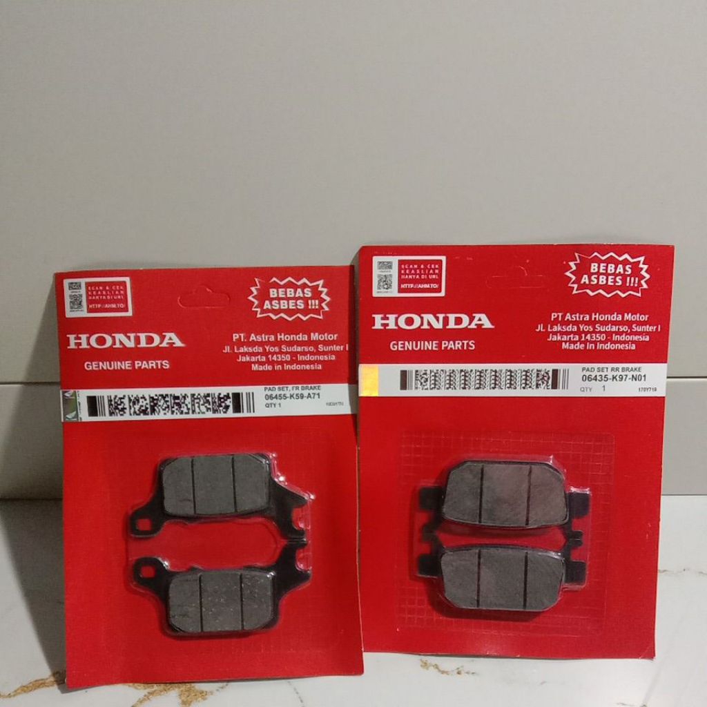 Kampas rem depan belakang Vario 160 Cbs
