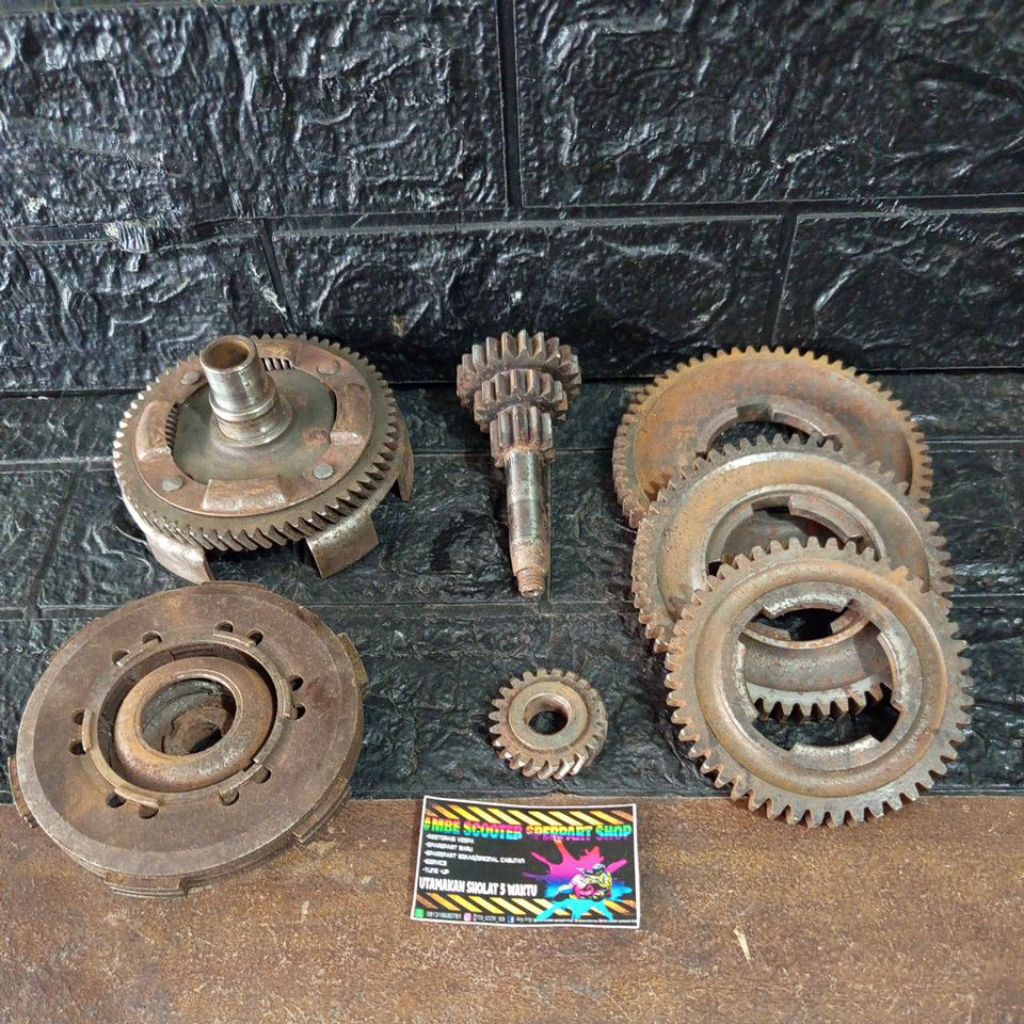 Gearbox gearset atacking vespa pts 90/100 cc original copotan