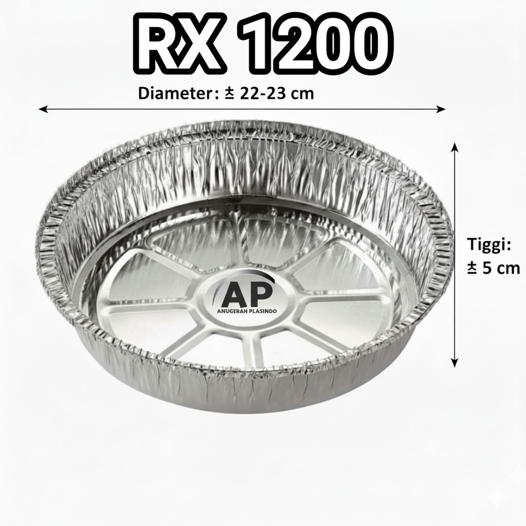 TRAY BULAT ALUMINIUM FOIL RX 1200