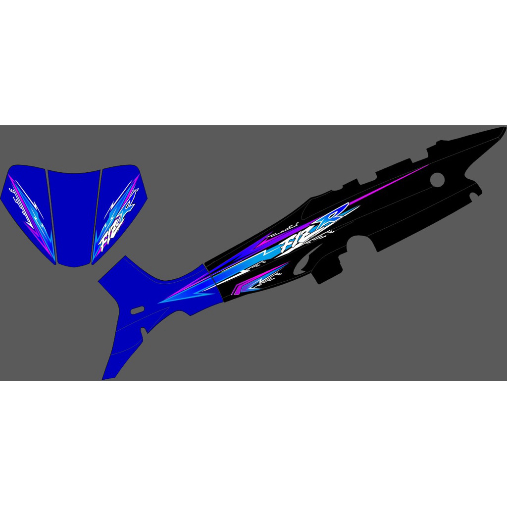 STRIPING FIZR VARIASI BODY 125Z BIRU HITAM PETIR STIKER FIZ R