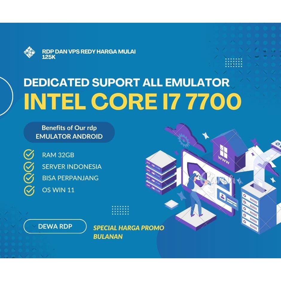 RDP | VPS DEDICATED BAREMETAL SUPORT ALL EMULATOR ANDROID DENGAN IP NAT