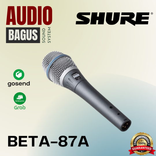 Microphone SHURE BETA87A / BETA87 / BETA 87A / BT-87A Mic Shure / Mik Vocal Kabel ORIGINAL