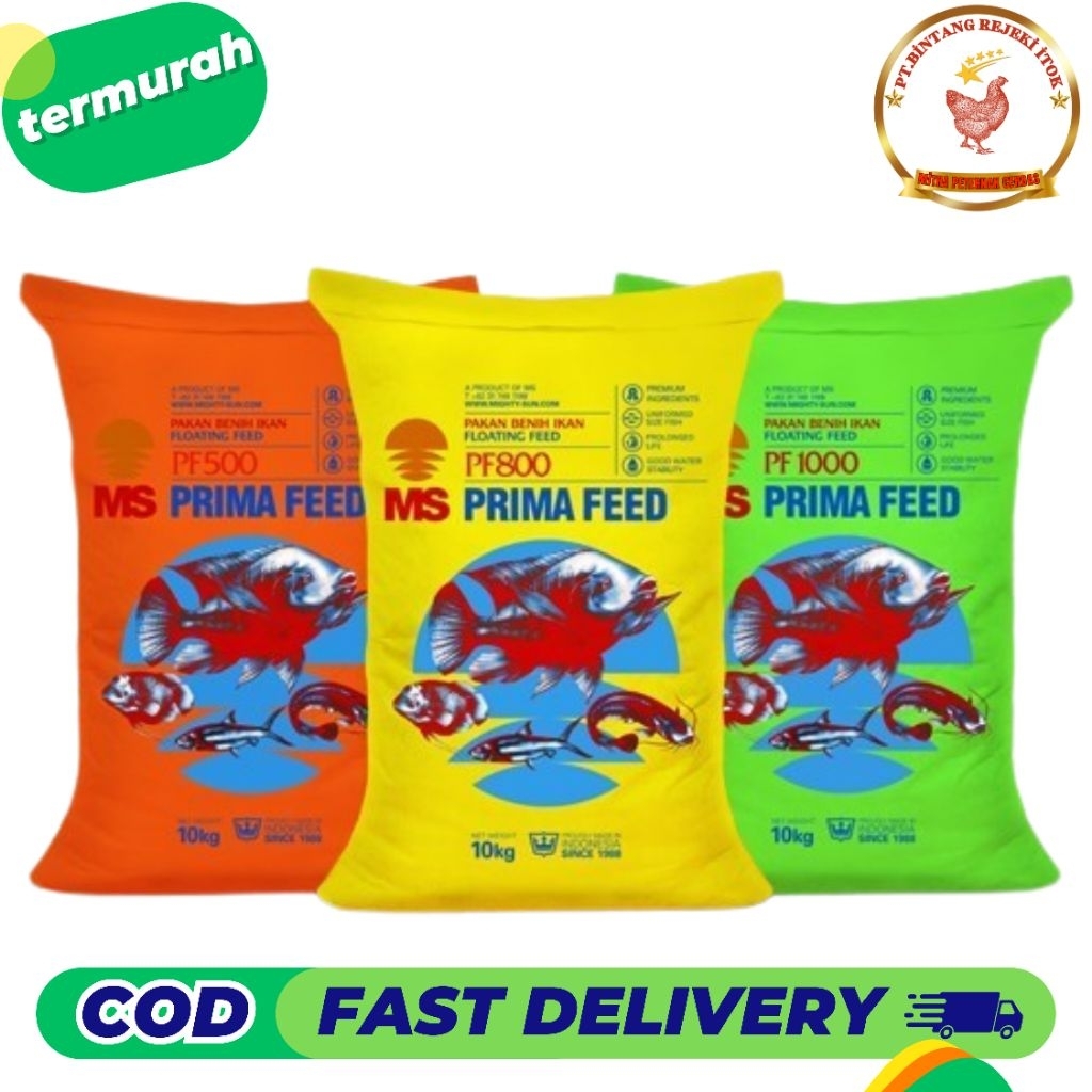 PAKAN BENIH  IKAN PF 1000,PF800,PF500 KEMASAN 10 KG