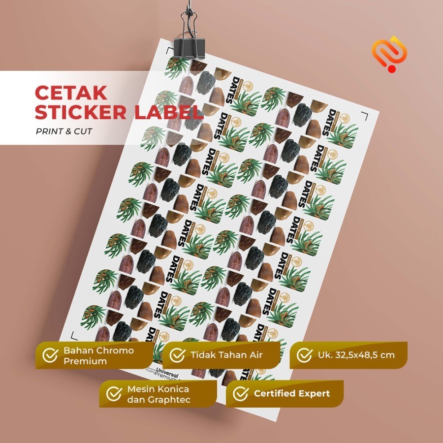 Cetak Sticker Chromo + Cutting