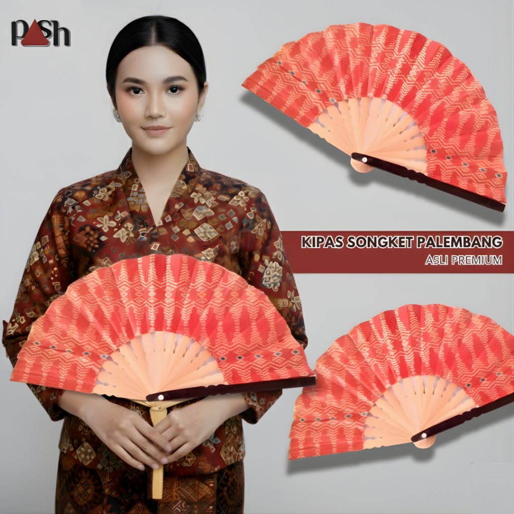 Tina Songket Kipas Songket Palembang Lipat Souvenir Eksklusif Kado Pernikahan