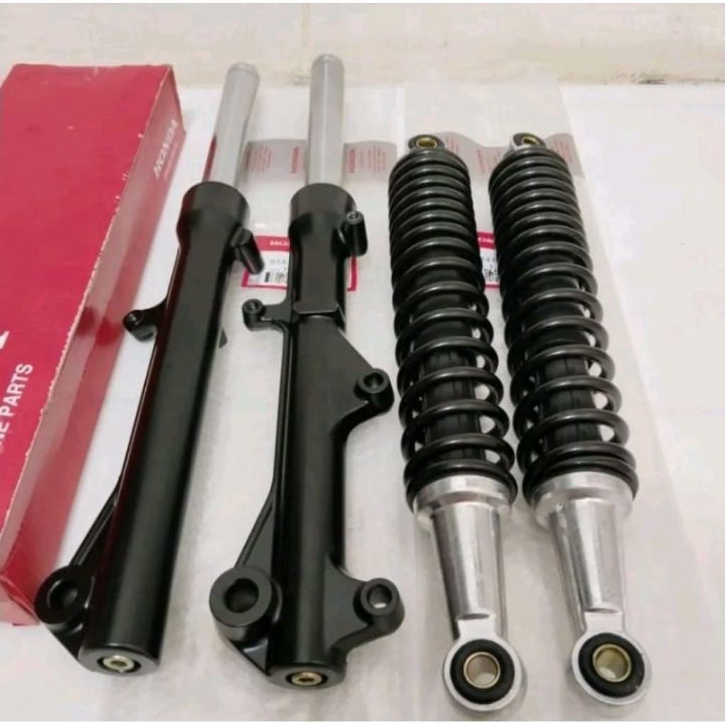 paket shock depan blakang as shock tabung + shock breaker honda revo abs revo 110 KWB