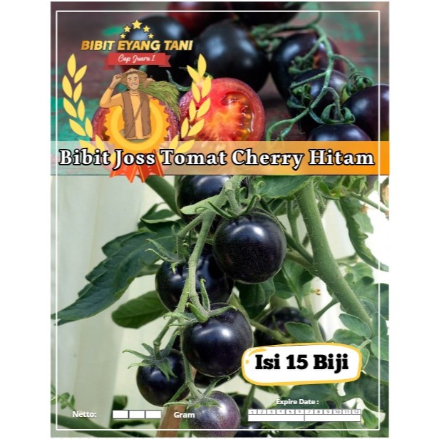 Bibit Joss Tomat Cherry Hitam | Biji Benih Tomat Ceri Hitam | Tomat Cherry Hitam