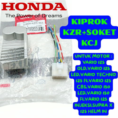 KIPROK KZR + SOKET KCJ HONDA VARIO 125/150 OLD TECHNO 125 FI VARIO 125 INEKSI KUALITAS ASLI 100% ORI