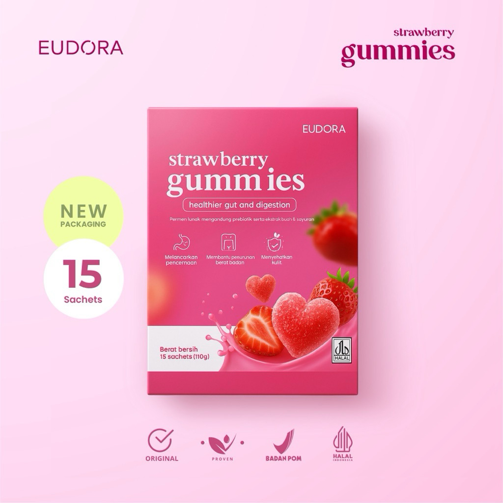1 KOTAK isi 15 EUDORA GUMMIES EUDORA PROBIOTIC GUMMIES CARB BLOCKER EUDORA PROBIOTIK GUMMIES
