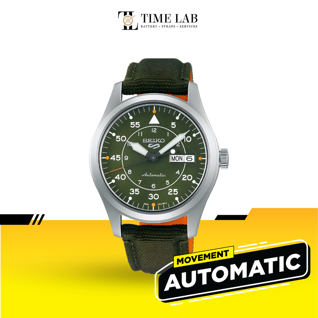 JAM TANGAN PRIA SEIKO 5 SRPH29K1 AUTOMATIC FLIEGER CANVAS ORIGINAL TIMELAB