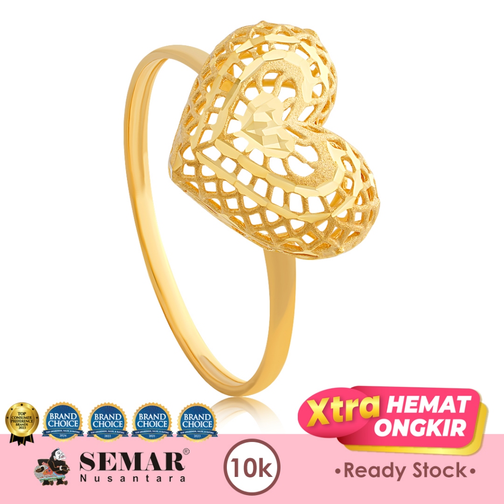 CIncin Emas Classic Nausica Heart Gold 10K Semar Nusantara
