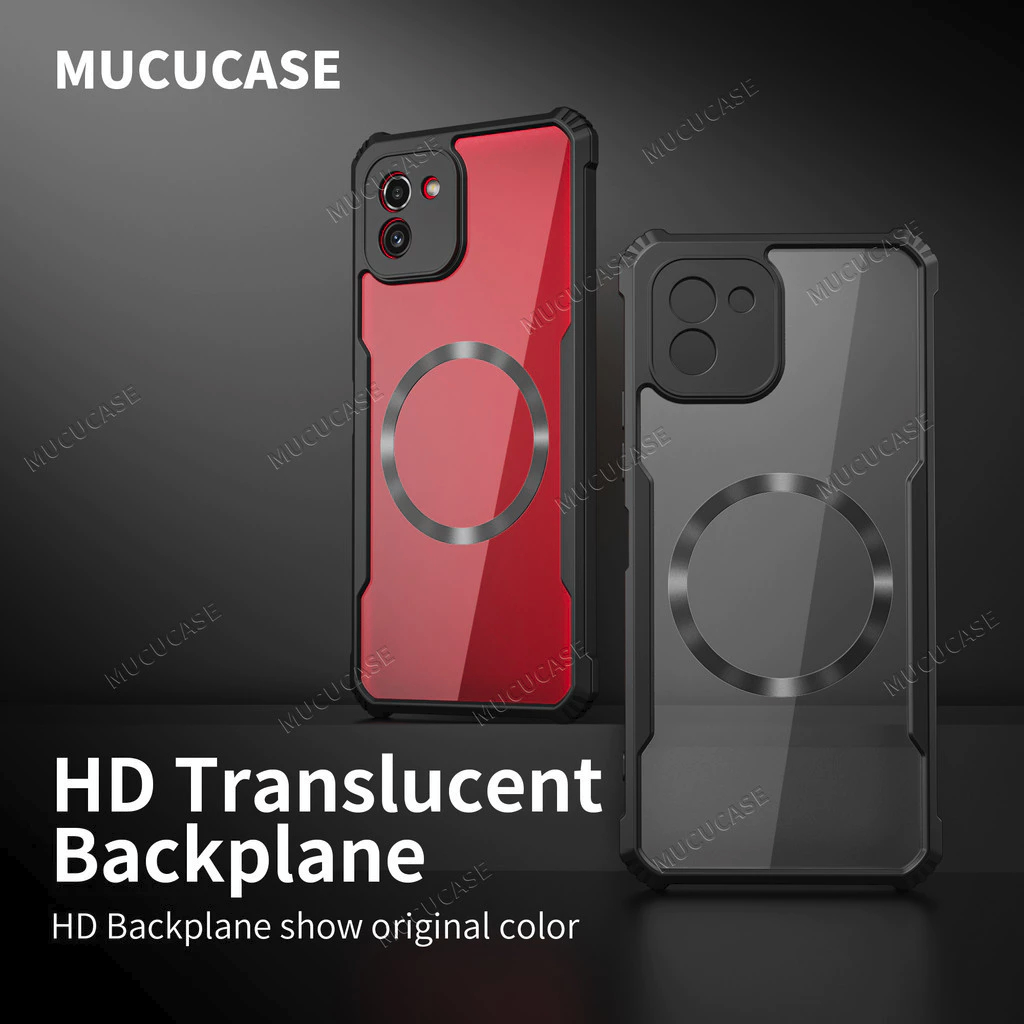 Case Samsung A03 Casing Beatle Bumper Magnetic Armor Fuze Transparan Clear Softcase