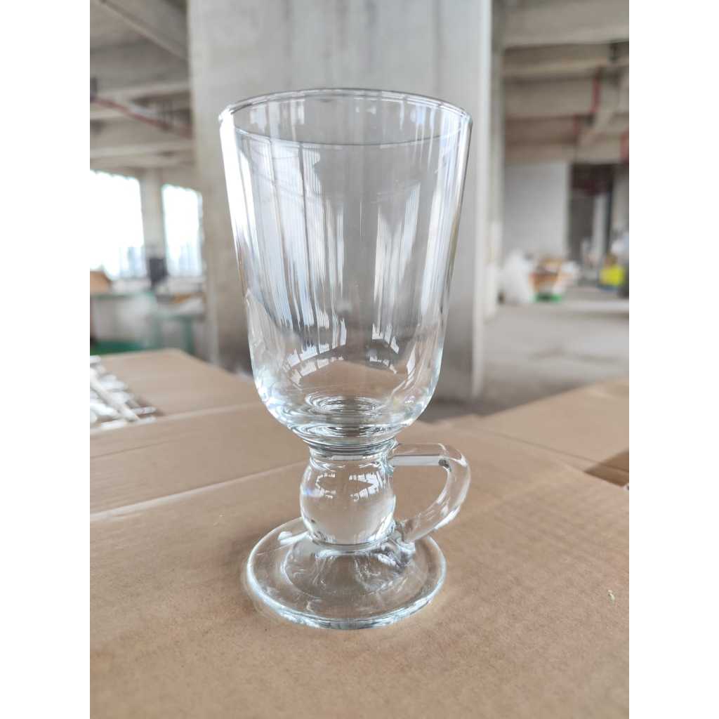 Gelas Kaca Bening Tinggi Cafe/Restoran dengan Gagang/Handle (NEW)