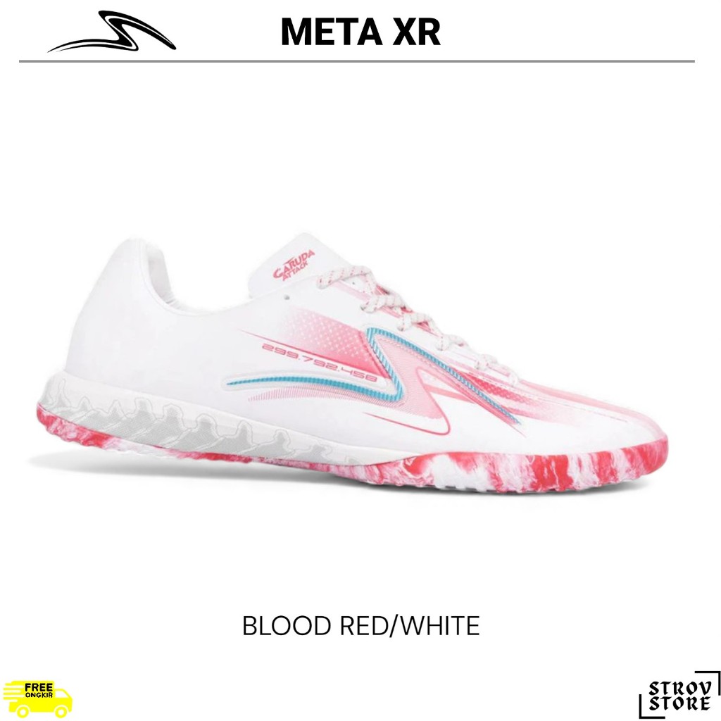 SPECS LIGHTSPEED REBORN META XR GARUDA ATTACK 25 IN BLOOD RED/WHITE SEPATU FUTSAL LS REBORN
