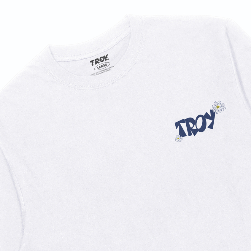 Troy Company Longsleeve Tshirt White Smilling - Kaos Lengan Panjang Putih LS 2826