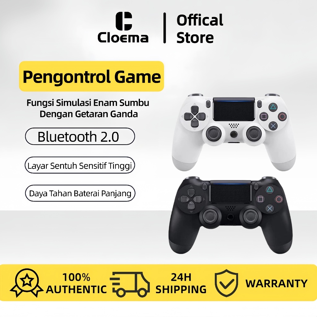Cloema Wireless P4 Game Pengontrol Bluetooth for IOS Windows Android Fungsi Simulasi Enam Sumbu Deng