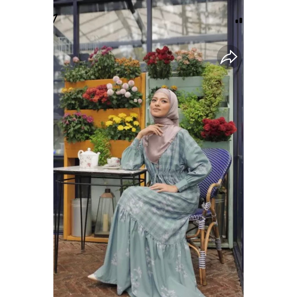 New Shireen sungkar Nara Dress Casa Floral Monogram Shi
