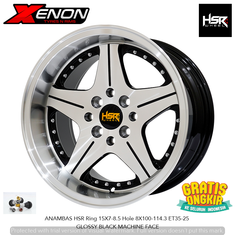 Velg Mobil Celong R15 HSR Anambas Pcd 4x100 4x114,3 Ring 15 Buat Mobil Sigra Calya Brio Ayla Avanza