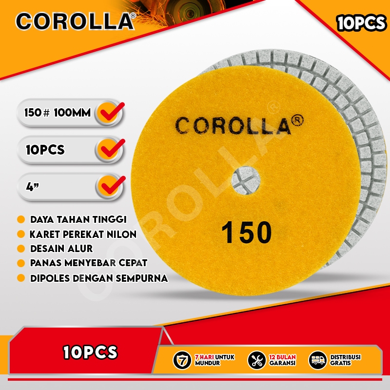 COROLLA mata poles granit,Diamond Pad, - Pad Poles Diamond untuk Marmer, Granit, dan Batu 30-3000